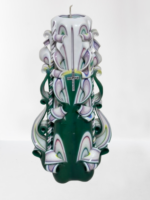 Elegante Taufkerze mit filigranem Design – Ein Geschenk zur Taufe